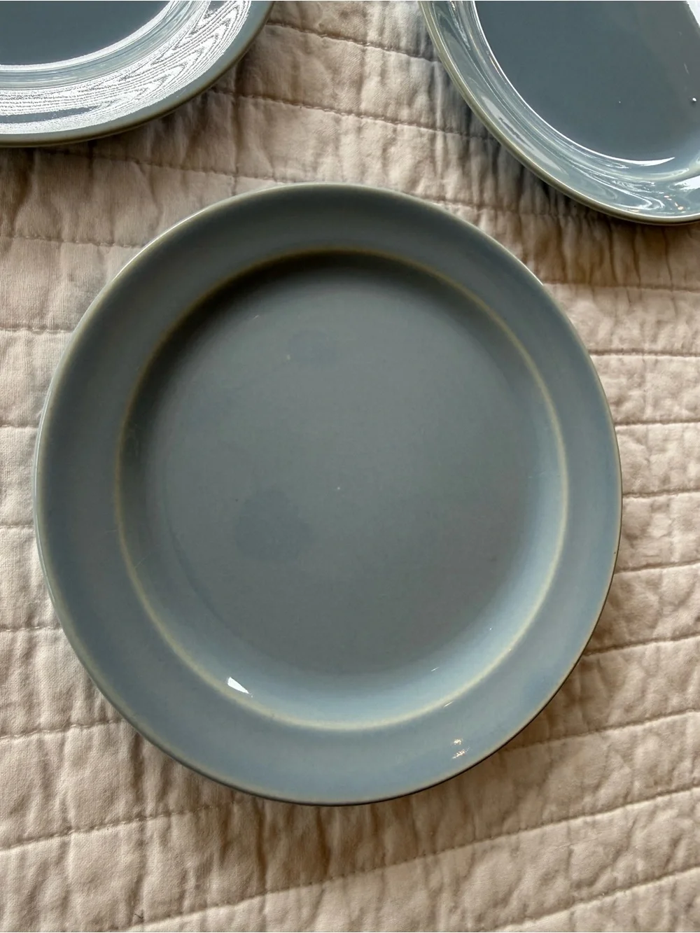 Vintage Lu-Ray Pastels Blue Plates Salad Bread Dessert - 6-3/8” Spring Easter